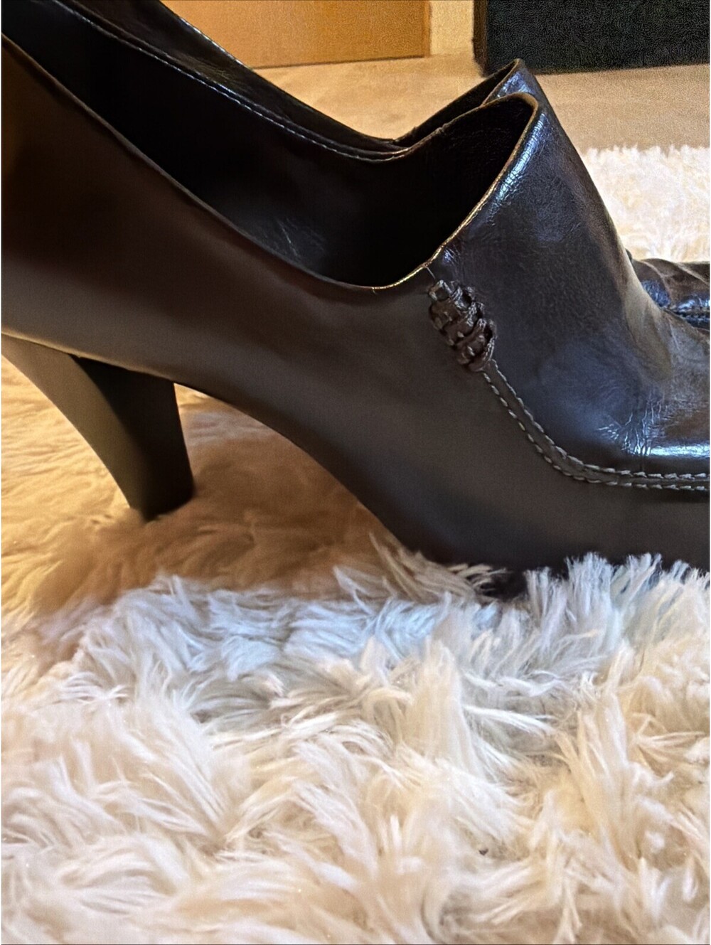 Franco Sarto Man Made Women’s Shoes Size 9.5 M Brown Leather Heels - Picture 2 of 8